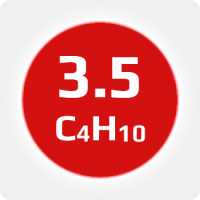Изобутан (i-C4H10) 3.5 (99,95%) в баллоне 12л (6кг) соединение W21,8х1/14'' LH (DIN 1) (с баллоном)