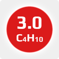 Изобутан (i-C4H10) 3.0 (99,9%) в баллоне 2л (1 кг) соединение W21,8х1/14'' (DIN1)