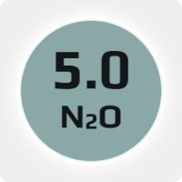 Закись азота (N2О) 5.0 (99,999%) в баллоне 50л, наполнение 27 кг.  соединение G3/4 (DIN9)